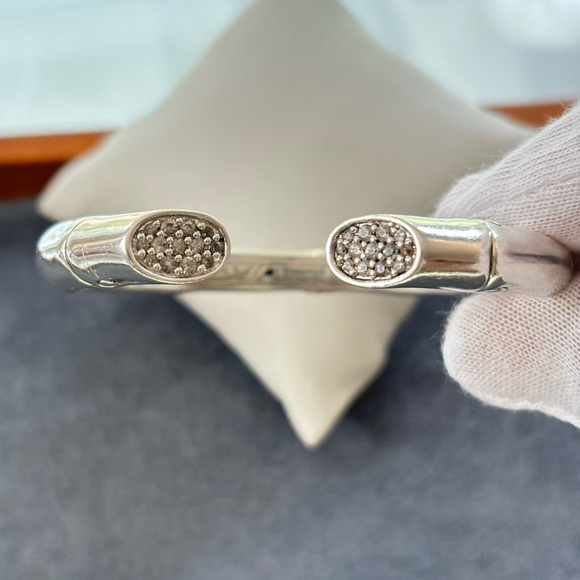 John Hardy Lava Kick Bamboo Bracelet with Pavé Sapphires-Medium - Picture 2 of 10